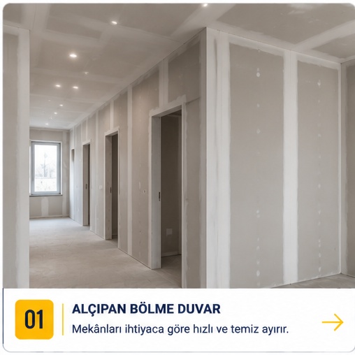 Alçıpan bölme duvar uygulaması