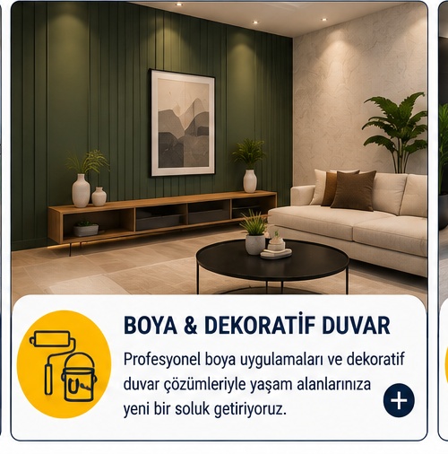 Boya ve dekoratif duvar uygulamaları