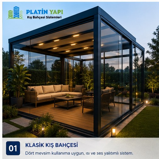 Modern klasik kış bahçesi sistemi - Platin Yapı