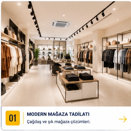 Modern mağaza tadilatı ve dekorasyonu