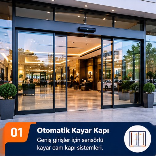 Otomatik kayar cam kapı sistemi - Platin Yapı