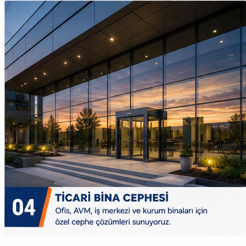 Ticari bina alüminyum cam cephe sistemi