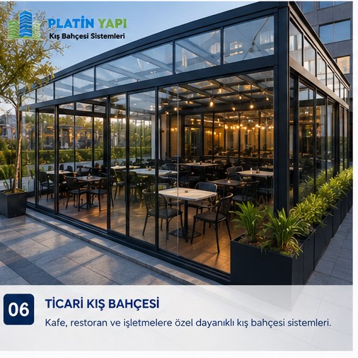 Ticari kış bahçesi restoran ve kafe