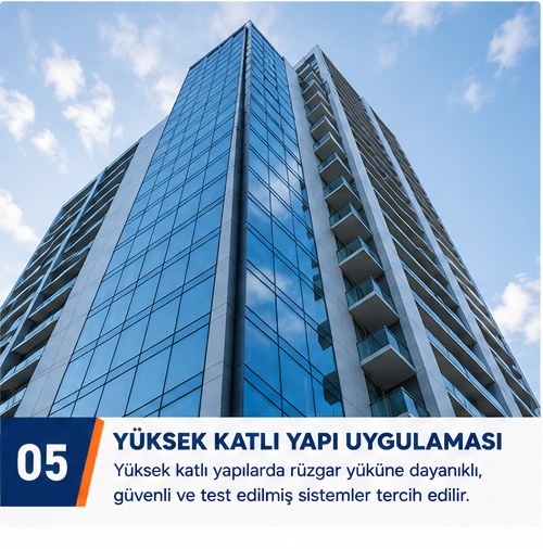 Yüksek katlı yapı cephe giydirme sistemi
